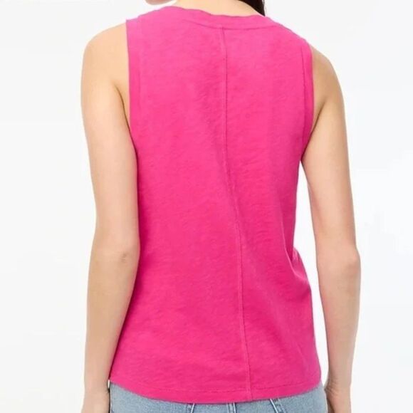 J. Crew Factory BY943 Fuchsia Girlfriend Tank top NWOT size small - Picture 3 of 8